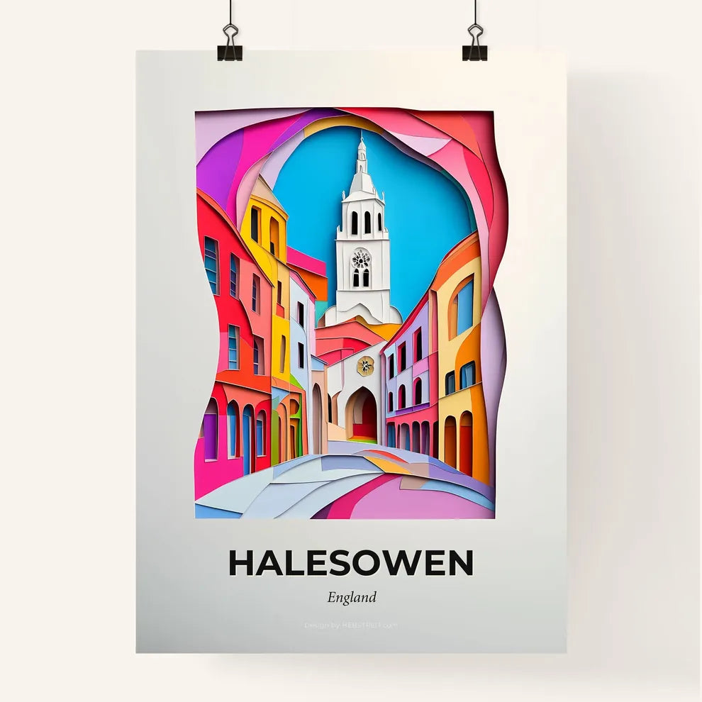 Vivid Halesowen, England, Colorful Poster