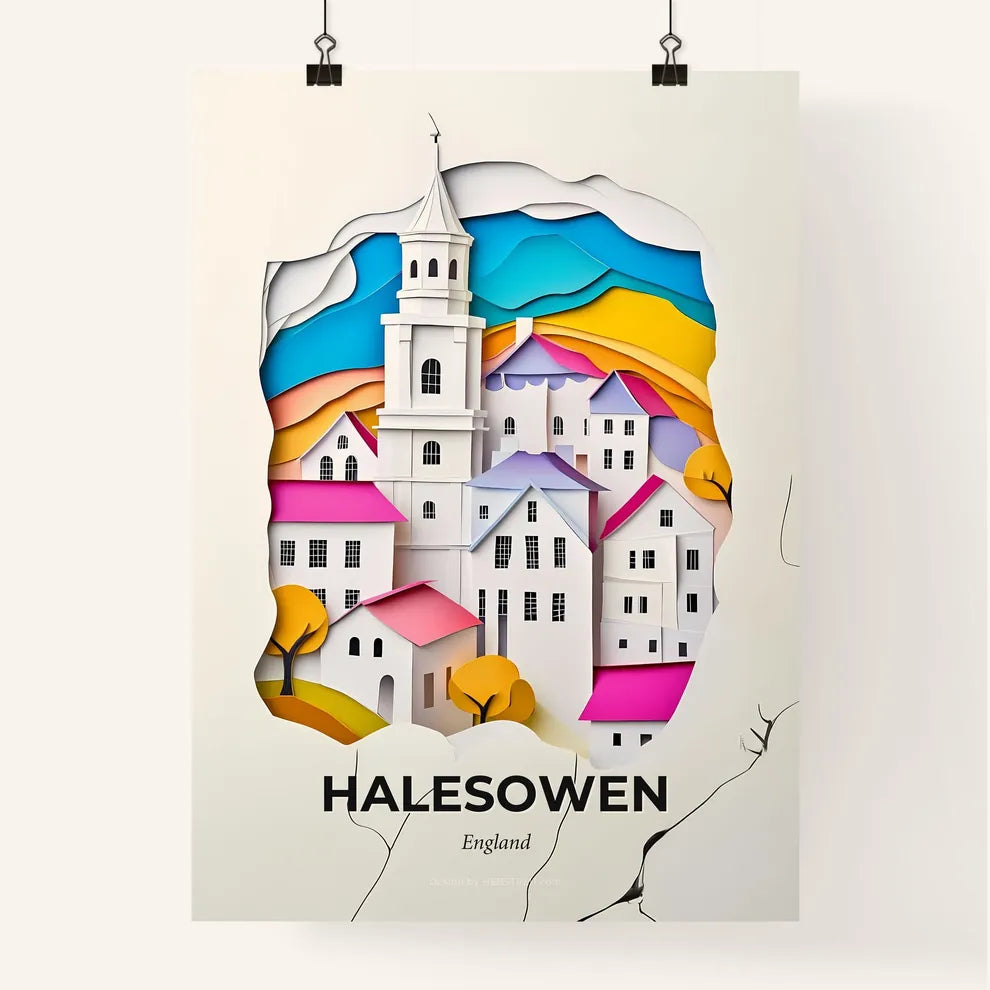 Vivid Halesowen, England, Colorful Poster