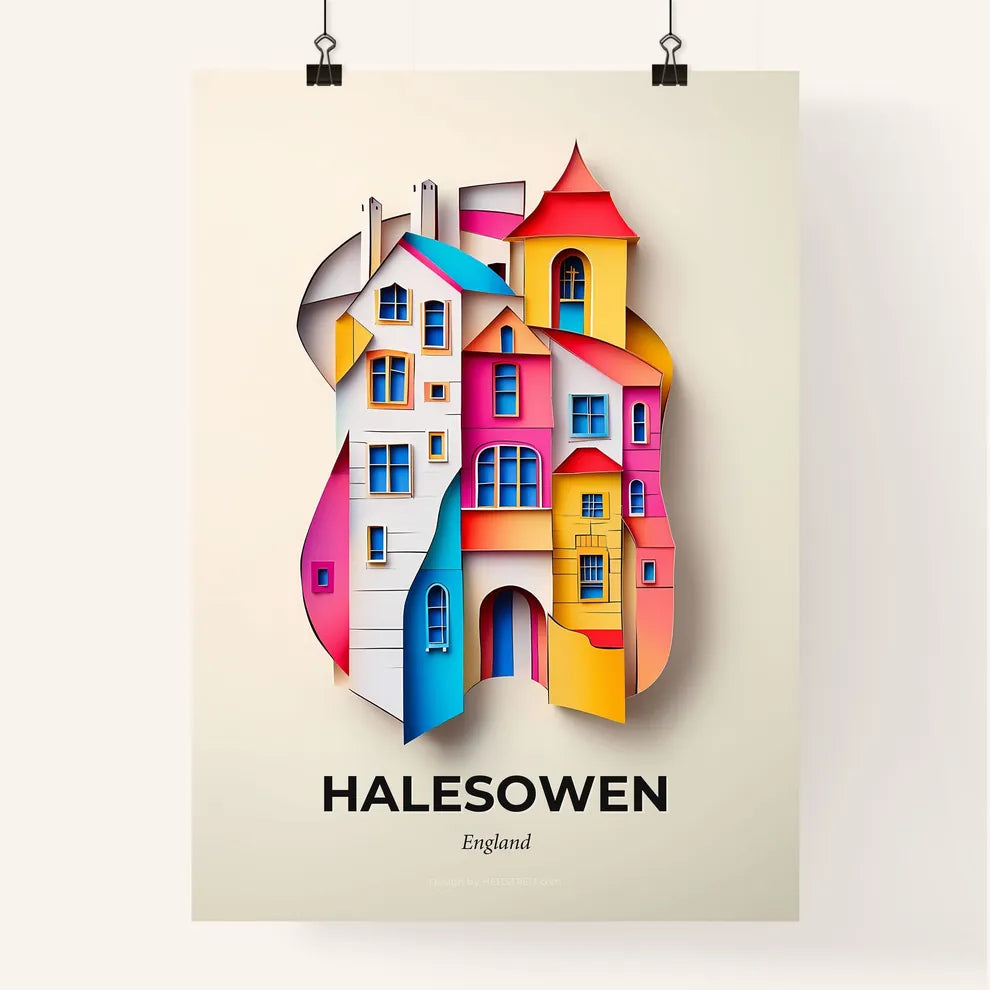 Vivid Halesowen, England, Colorful Poster