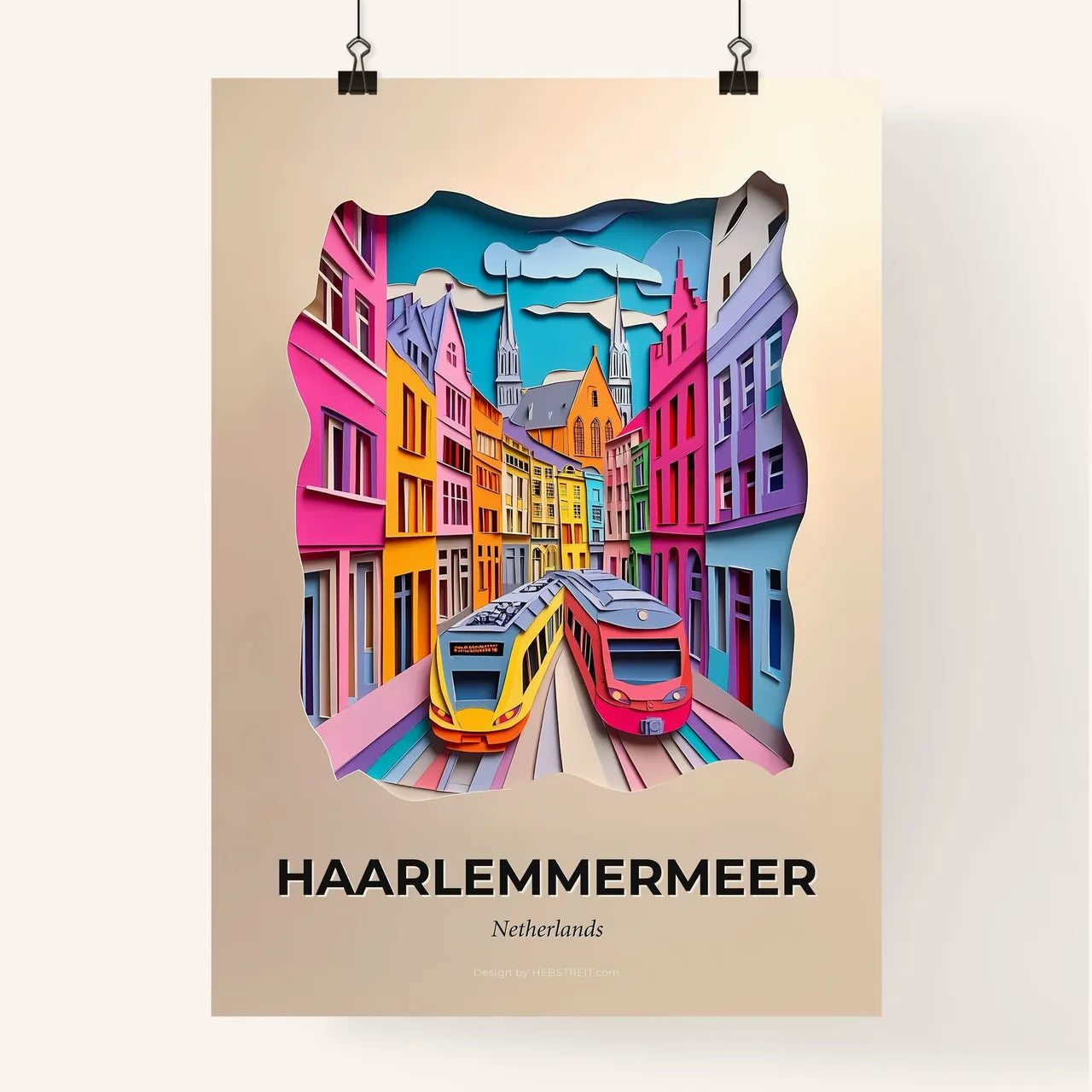 Vivid Haarlemmermeer, Netherlands, Colorful Poster