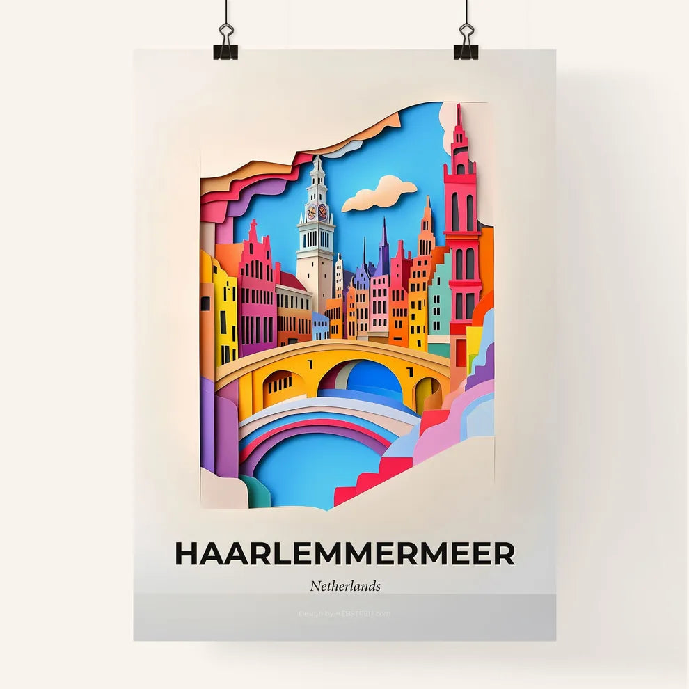 Vivid Haarlemmermeer, Netherlands, Colorful Poster