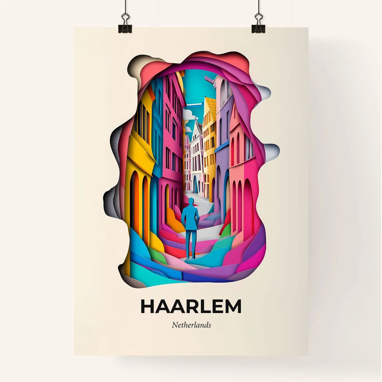 Vivid Haarlem, Netherlands, Colorful Poster