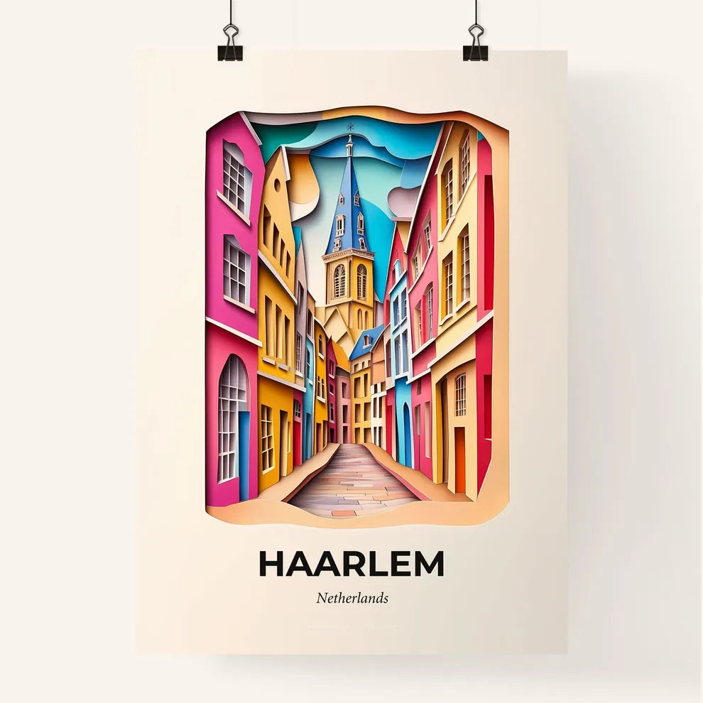 Vivid Haarlem, Netherlands, Colorful Poster