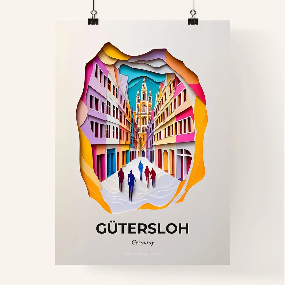 Vivid Gutersloh, Germany, Colorful Poster