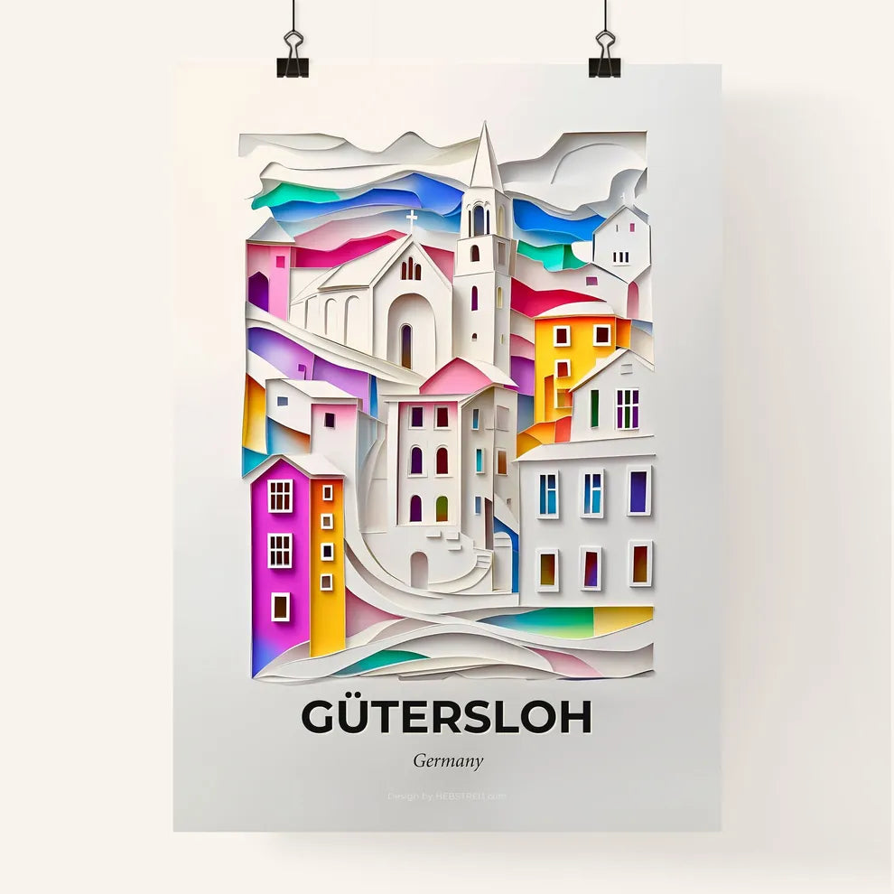 Vivid Gutersloh, Germany, Colorful Poster