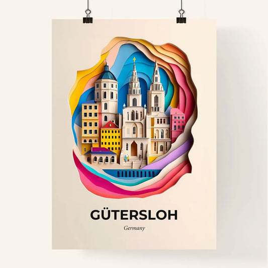 Vivid Gutersloh, Germany, Colorful Poster
