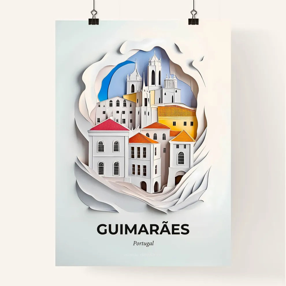 Vivid Guimarães, Portugal, Colorful Poster