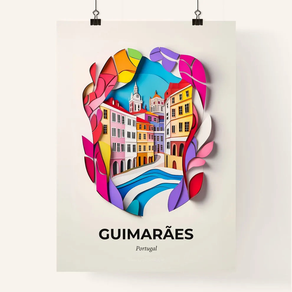 Vivid Guimarães, Portugal, Colorful Poster