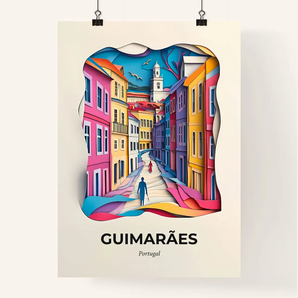 Vivid Guimarães, Portugal, Colorful Poster