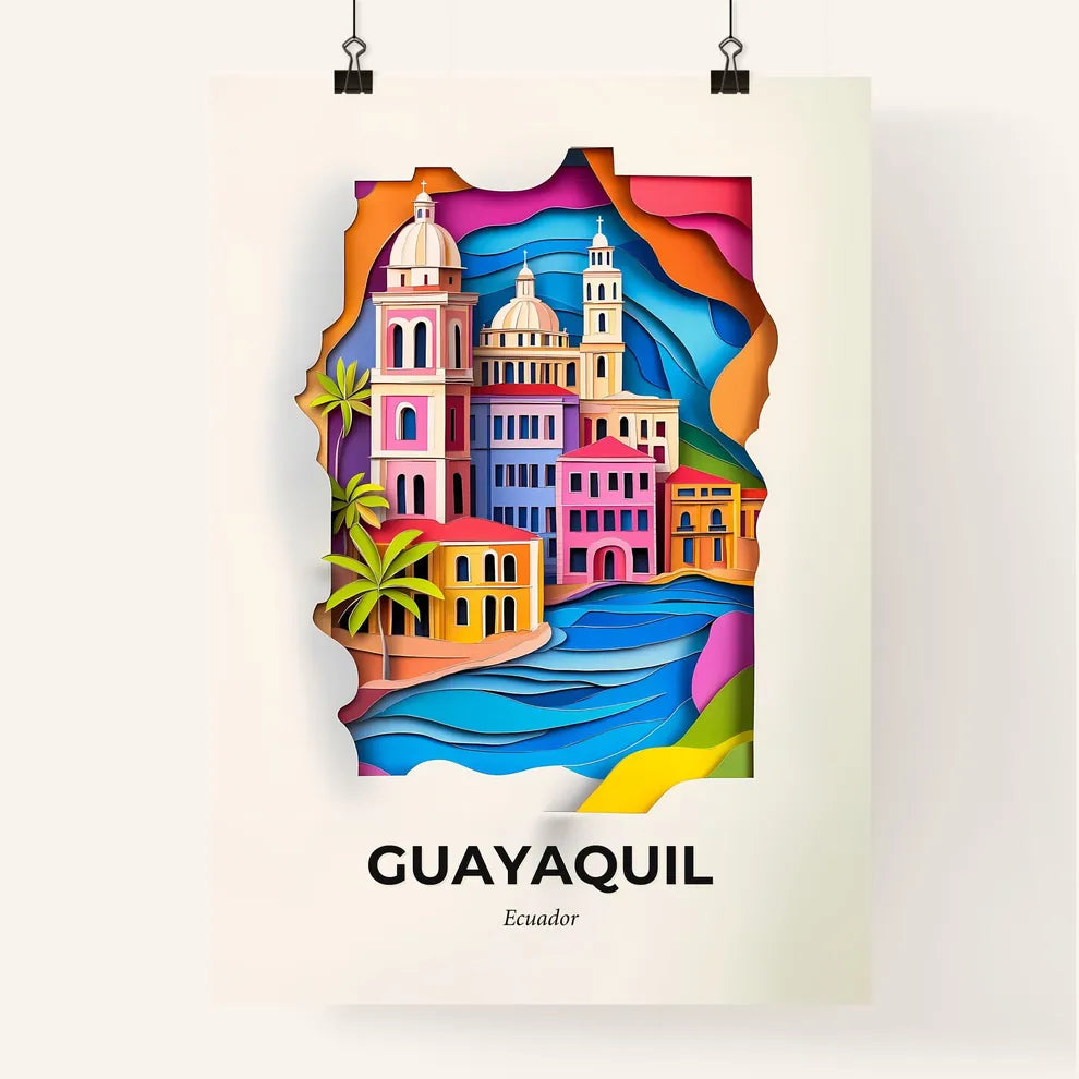 Vivid Guayaquil, Ecuador, Colorful Poster