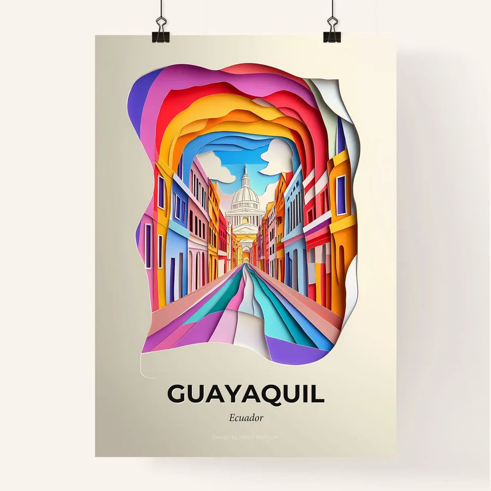 Vivid Guayaquil, Ecuador, Colorful Poster