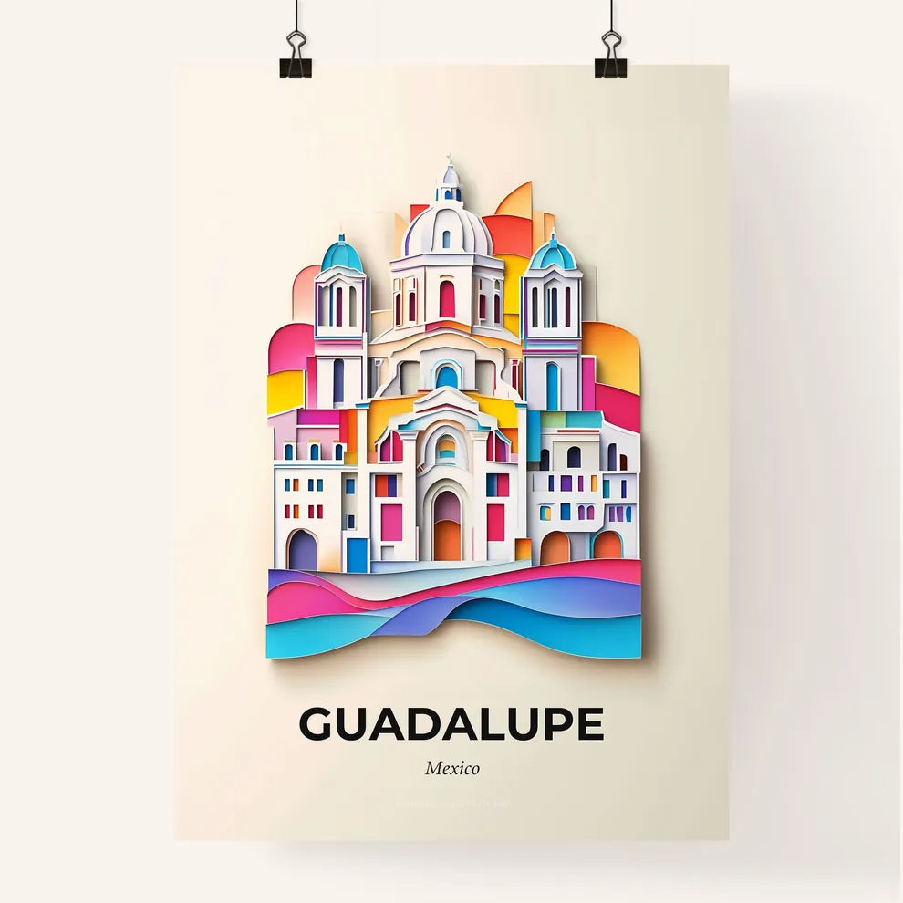 Vivid Guadalupe, Mexico, Colorful Poster