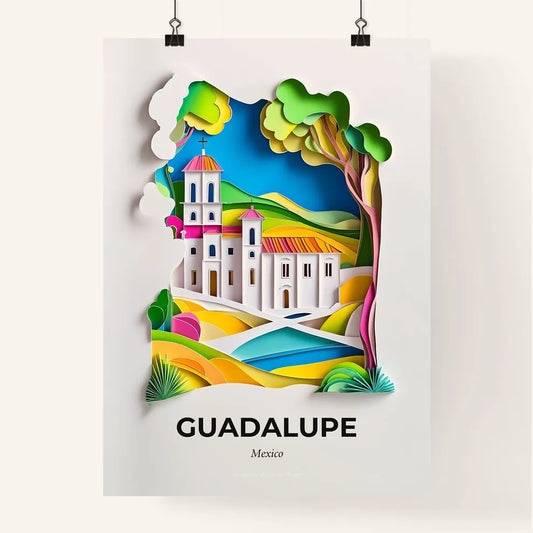 Vivid Guadalupe, Mexico, Colorful Poster