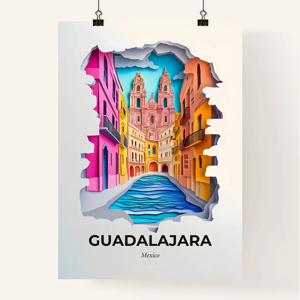Vivid Guadalajara, Mexico, Colorful Poster