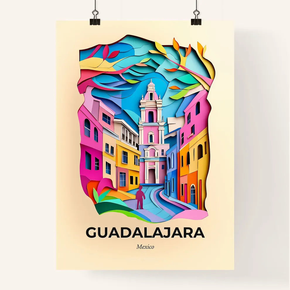 Vivid Guadalajara, Mexico, Colorful Poster