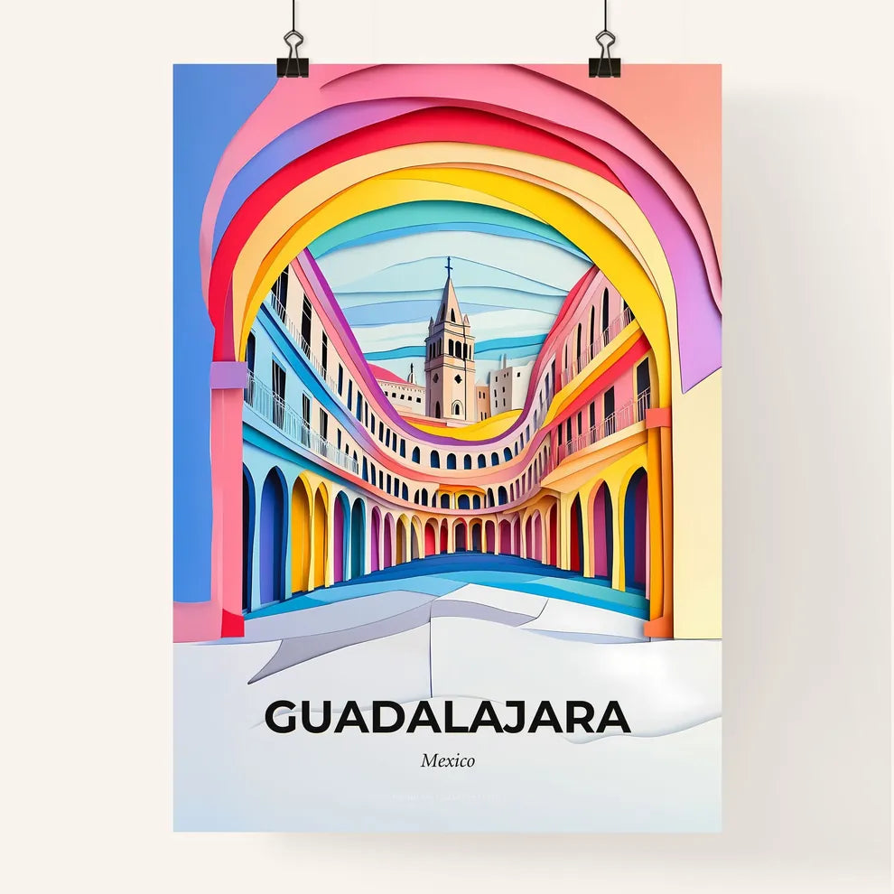 Vivid Guadalajara, Mexico, Colorful Poster