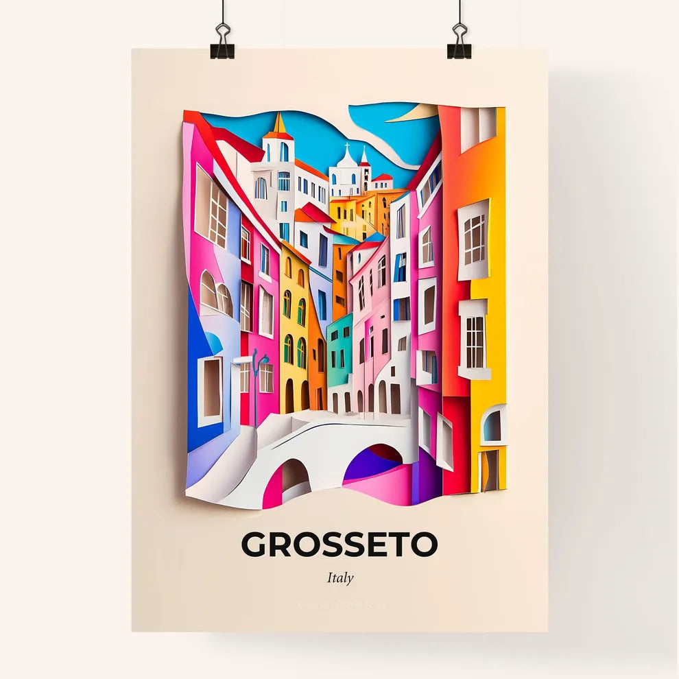 Vivid Grosseto, Italy, Colorful Poster