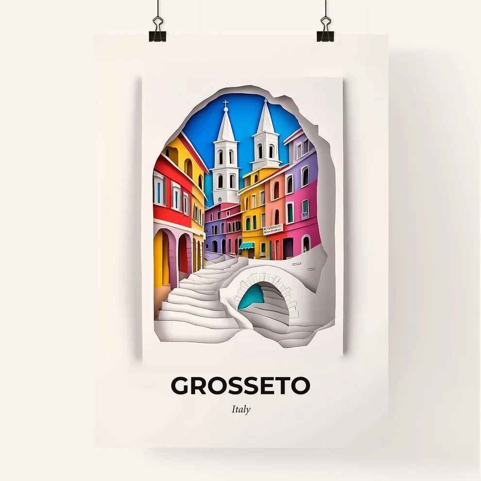 Vivid Grosseto, Italy, Colorful Poster