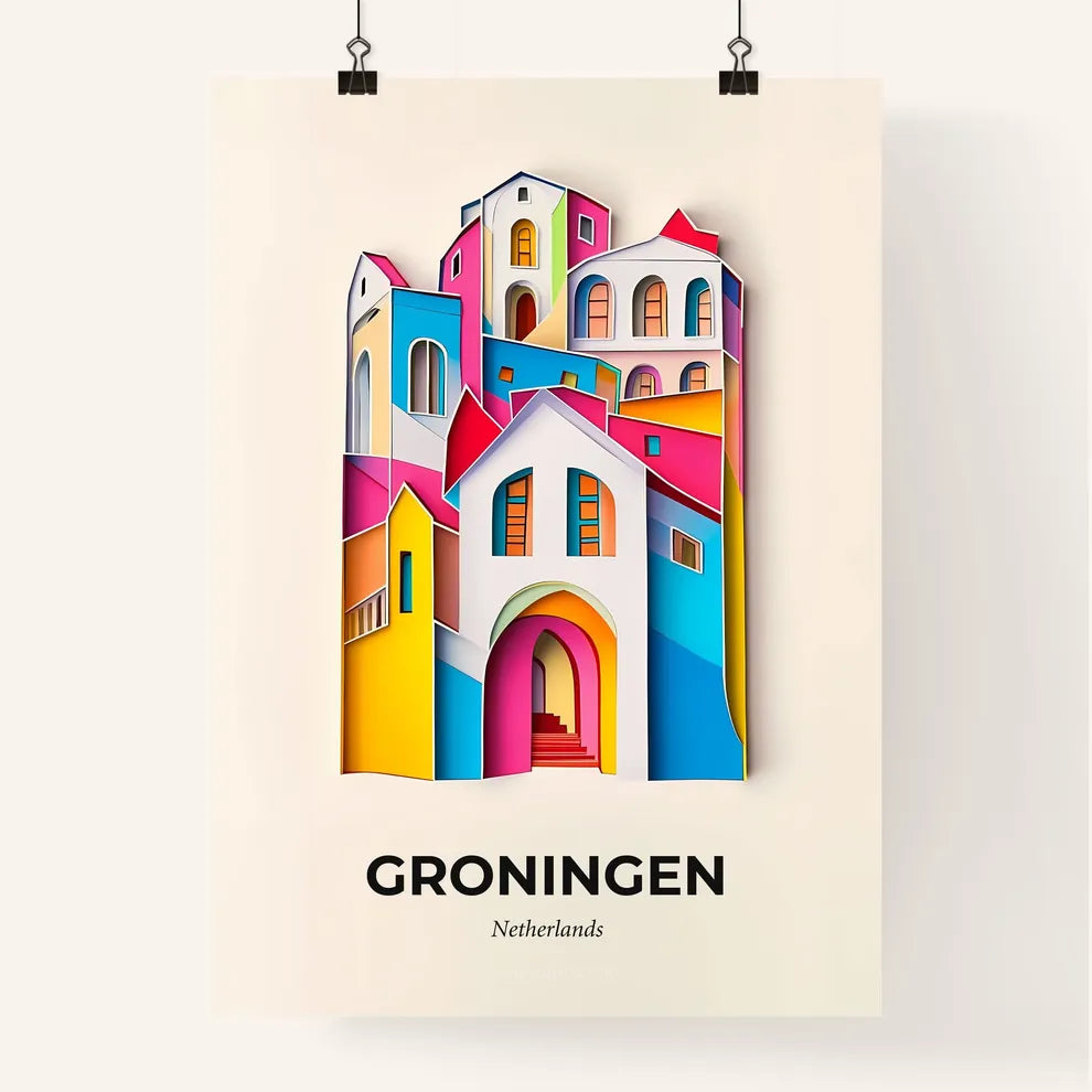 Vivid Groningen, Netherlands, Colorful Poster