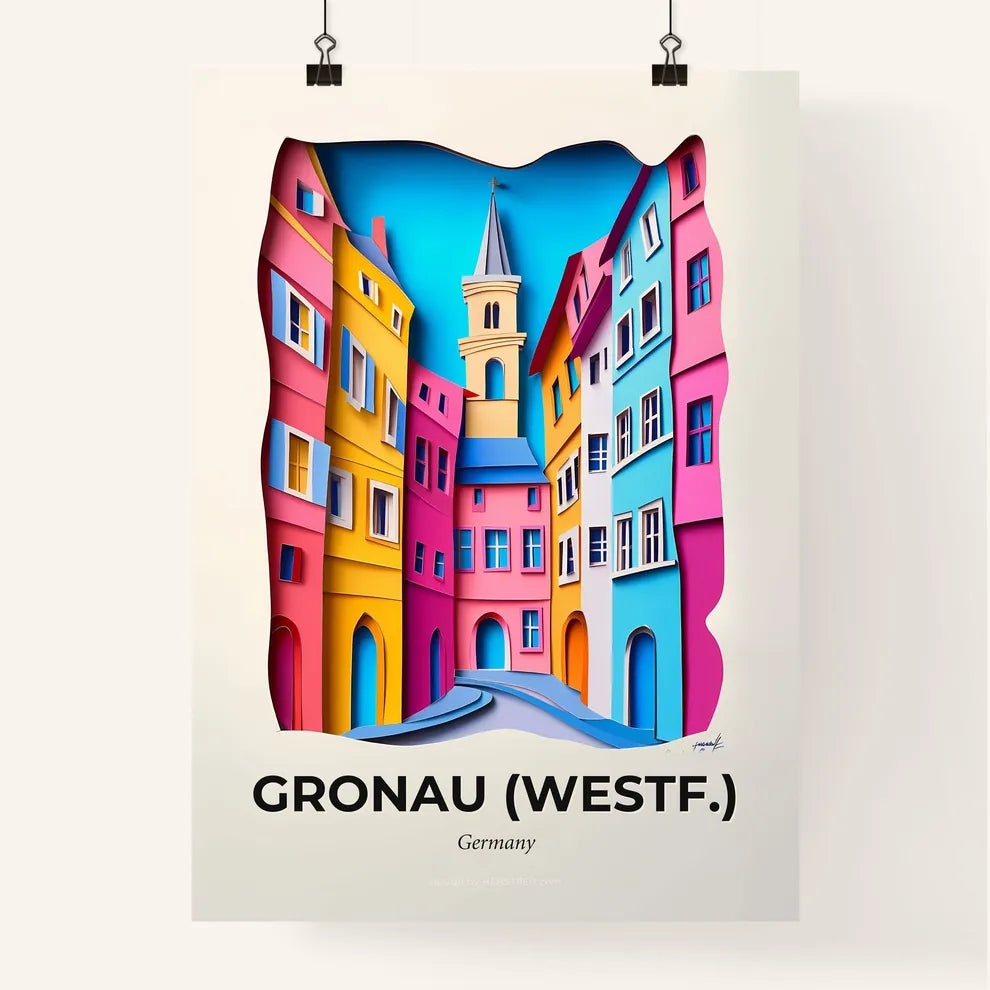 Vivid Gronau (Westf.), Germany, Colorful Poster
