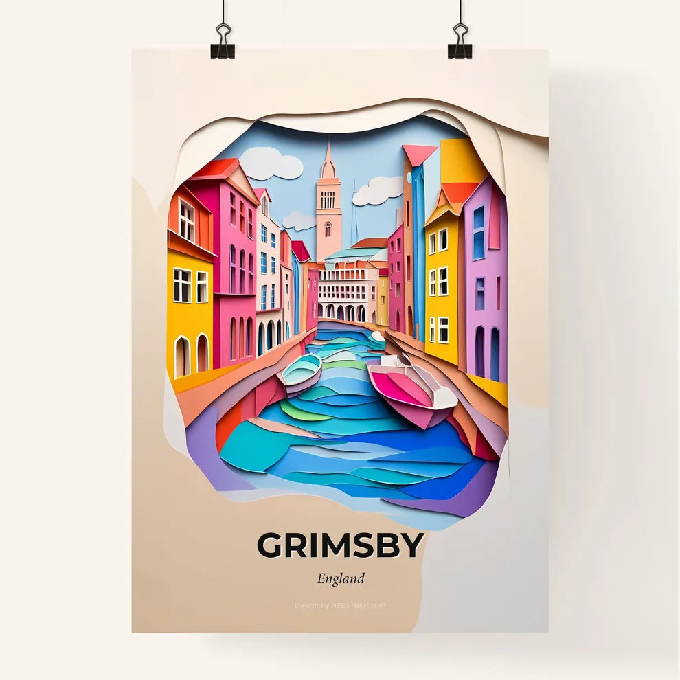 Vivid Grimsby, England, Colorful Poster