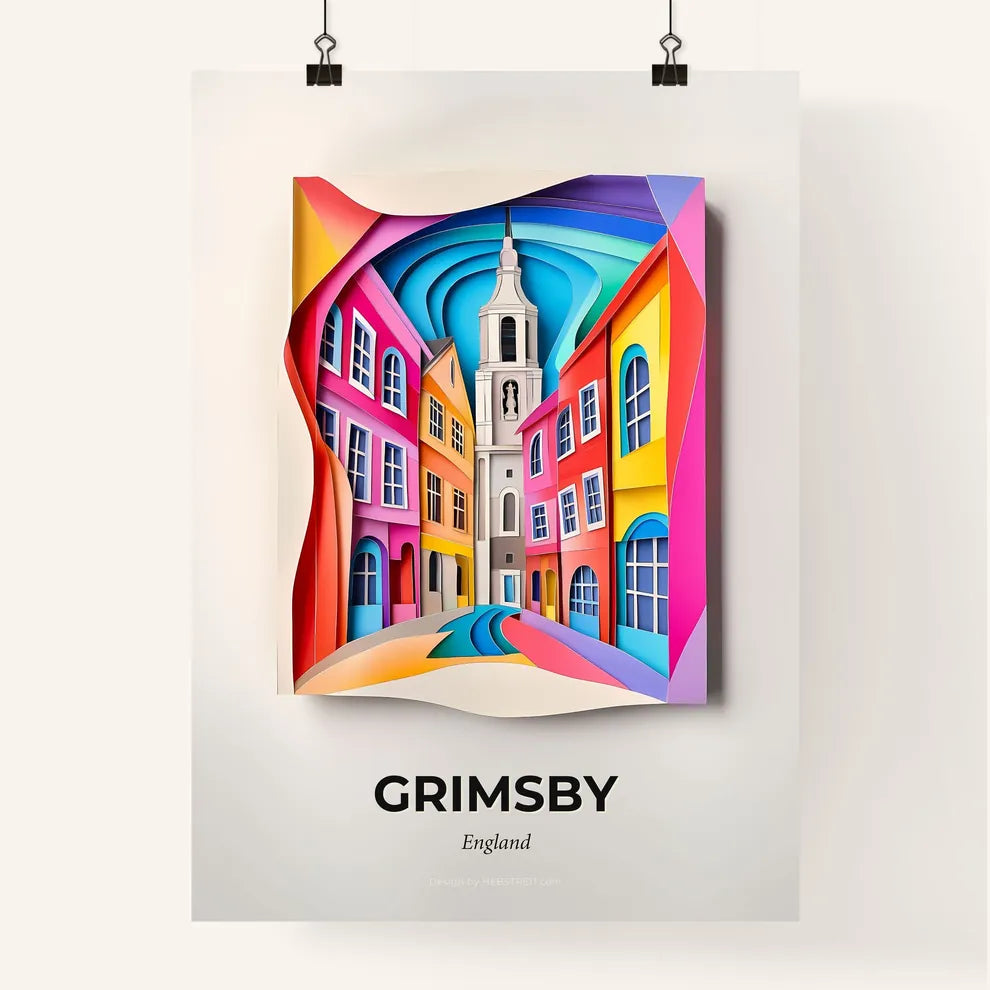 Vivid Grimsby, England, Colorful Poster