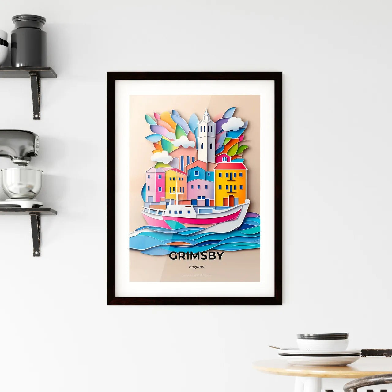 Vivid Grimsby, England, Framed Wall Art