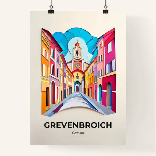 Vivid Grevenbroich, Germany, Colorful Poster
