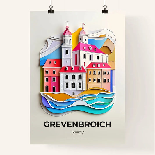 Vivid Grevenbroich, Germany, Colorful Poster