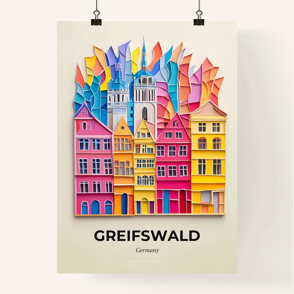 Vivid Greifswald, Germany, Colorful Poster
