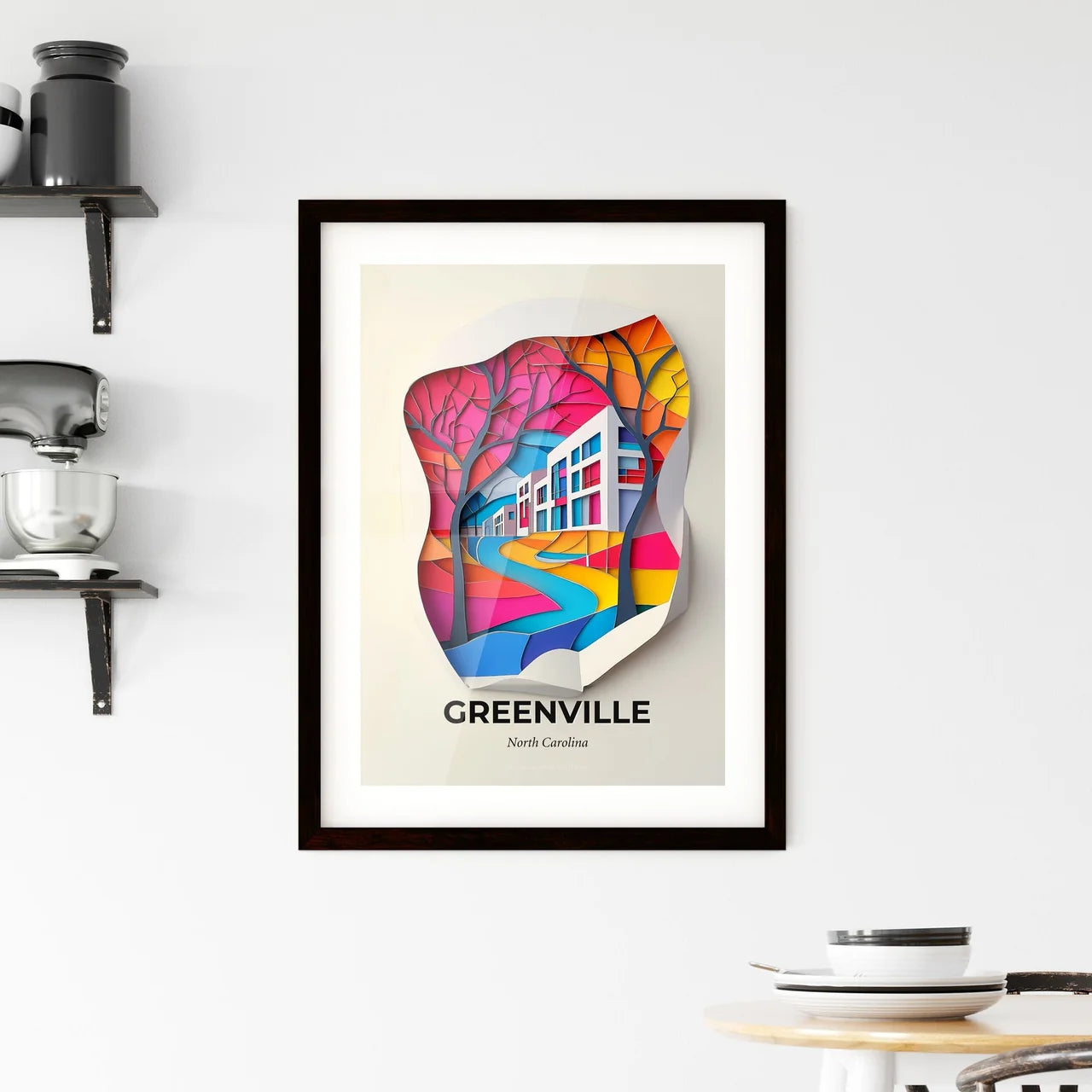 Vivid Greenville, North Carolina, Framed Wall Art