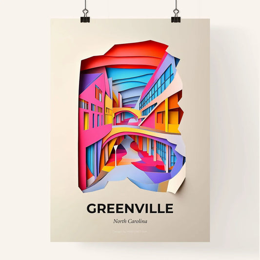 Vivid Greenville, North Carolina, Colorful Poster