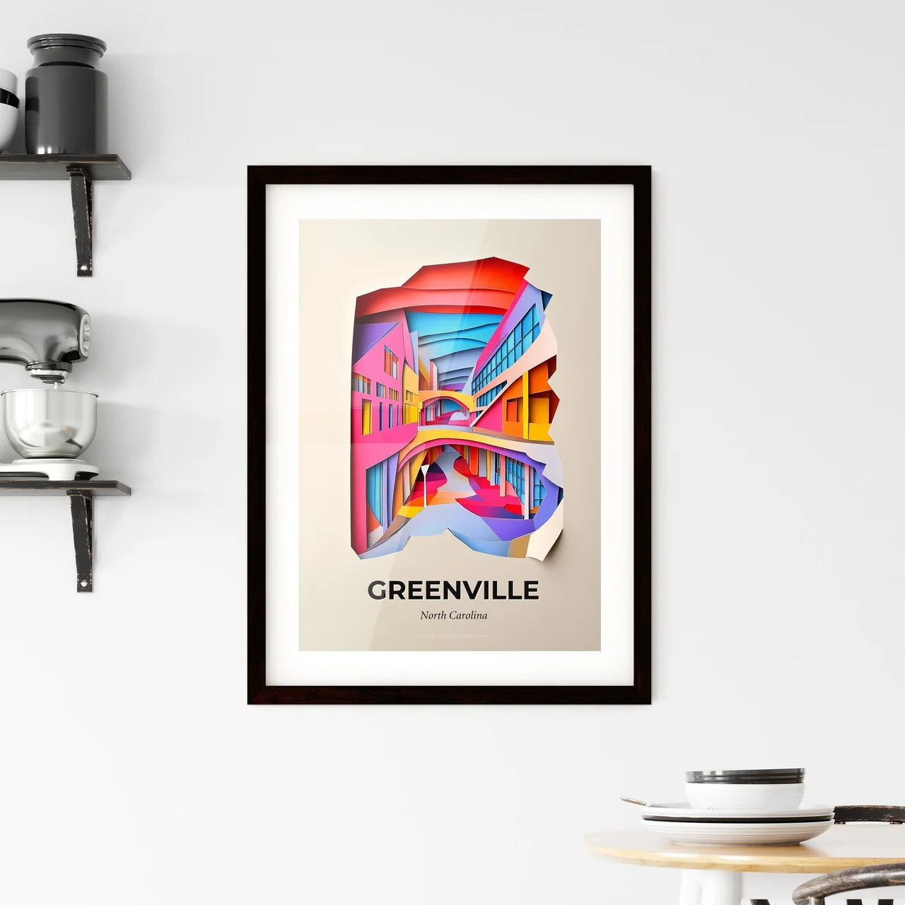 Vivid Greenville, North Carolina, Framed Wall Art