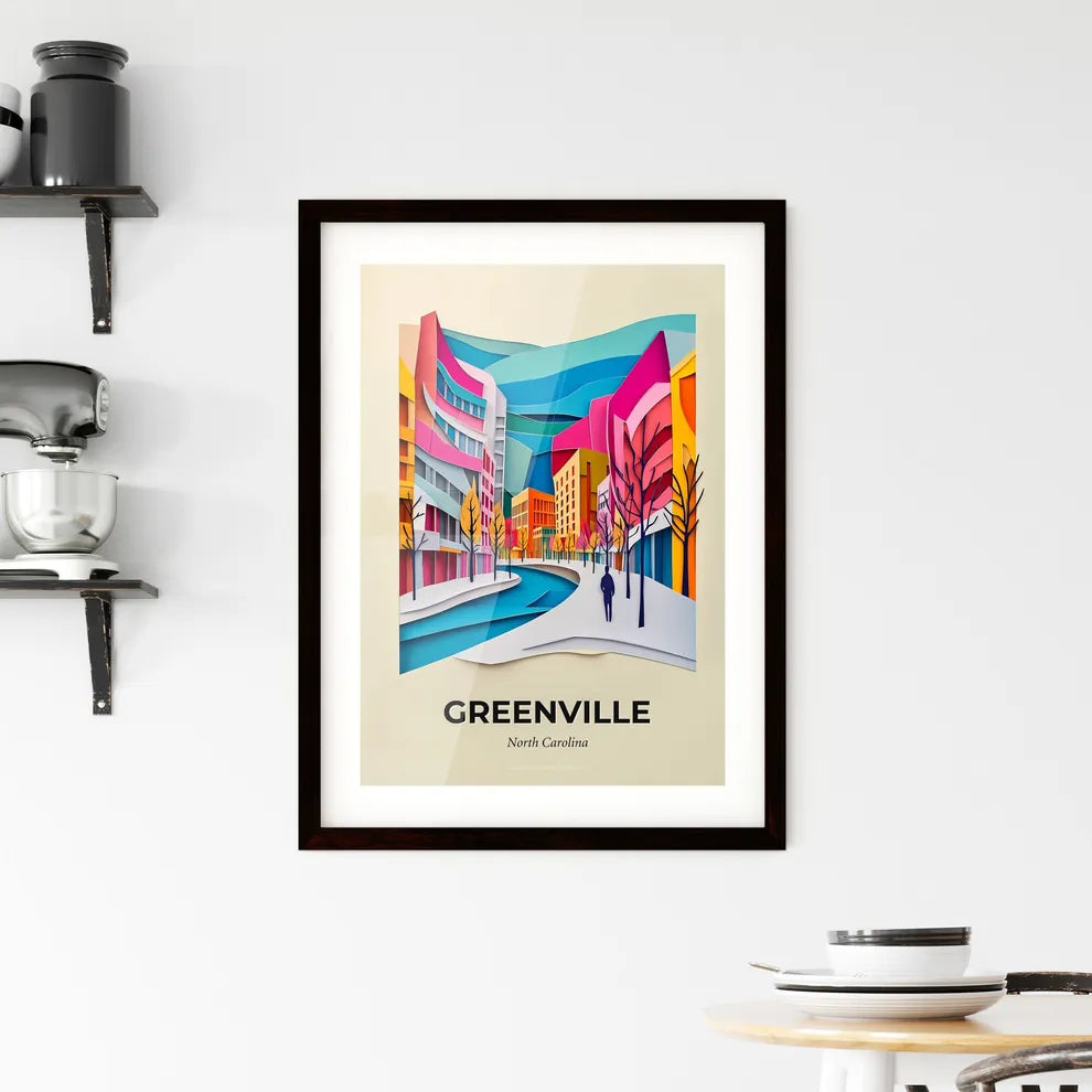 Vivid Greenville, North Carolina, Framed Wall Art