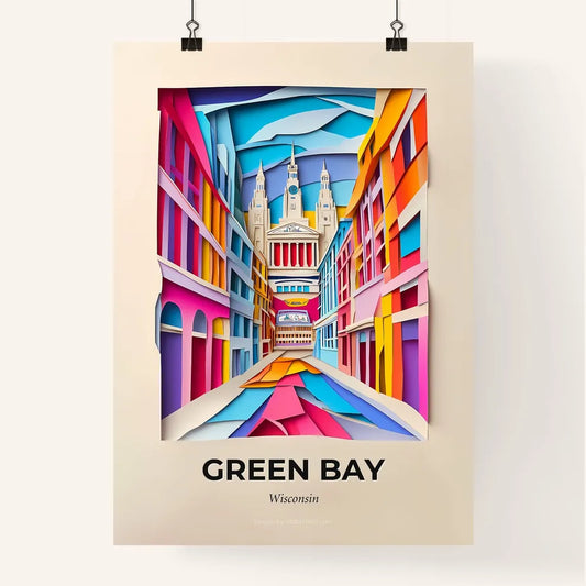 Vivid Green Bay, Wisconsin, Colorful Poster