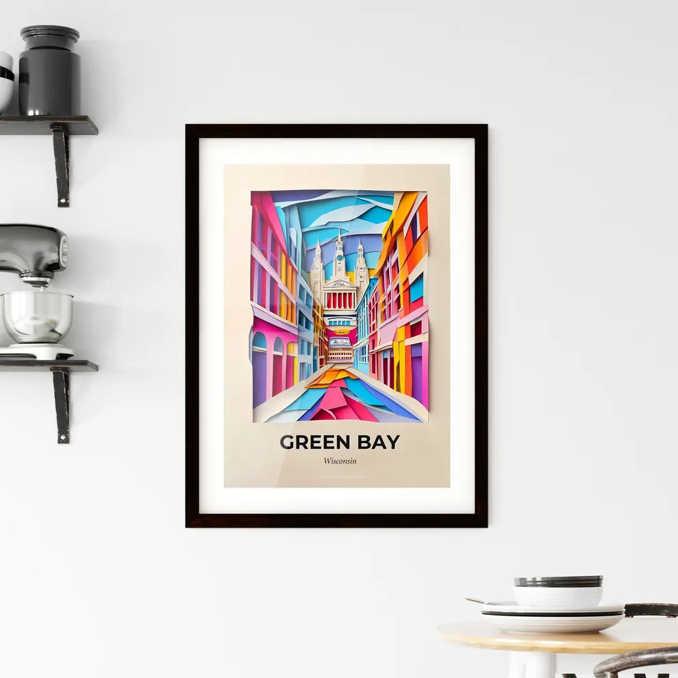 Vivid Green Bay, Wisconsin, Framed Wall Art