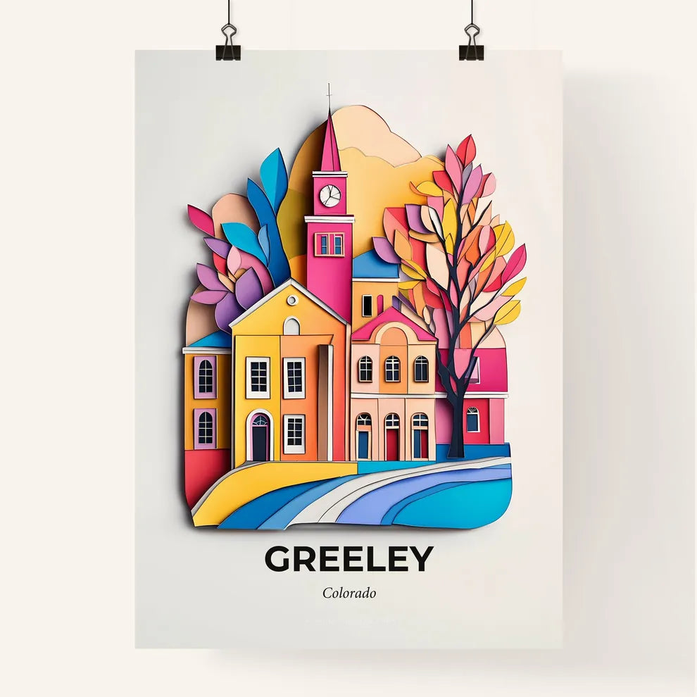 Vivid Greeley, Colorado, Colorful Poster