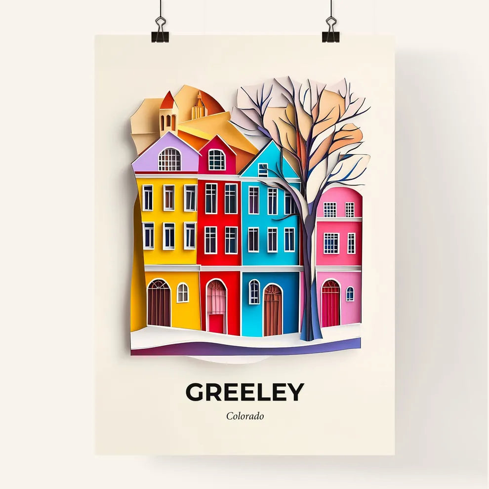 Vivid Greeley, Colorado, Colorful Poster