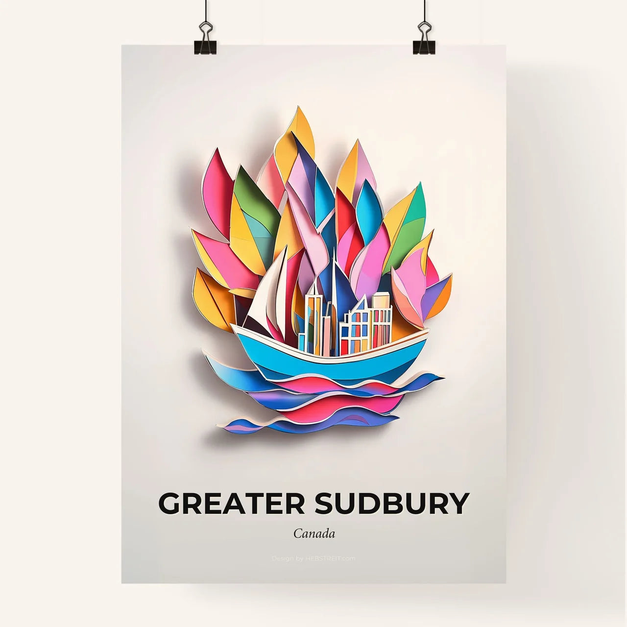 Vivid Greater Sudbury, Canada, Colorful Poster