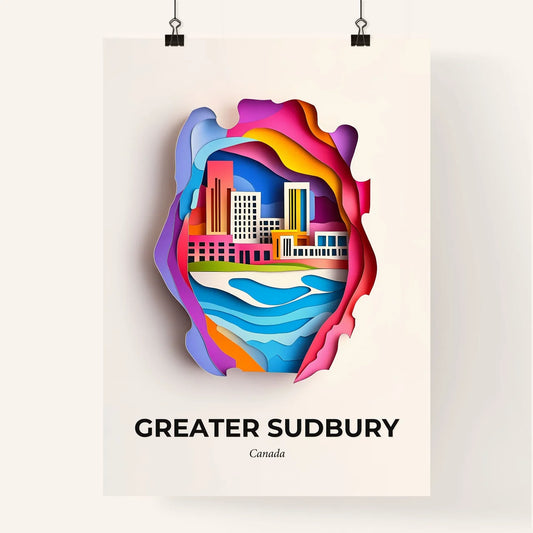 Vivid Greater Sudbury, Canada, Colorful Poster
