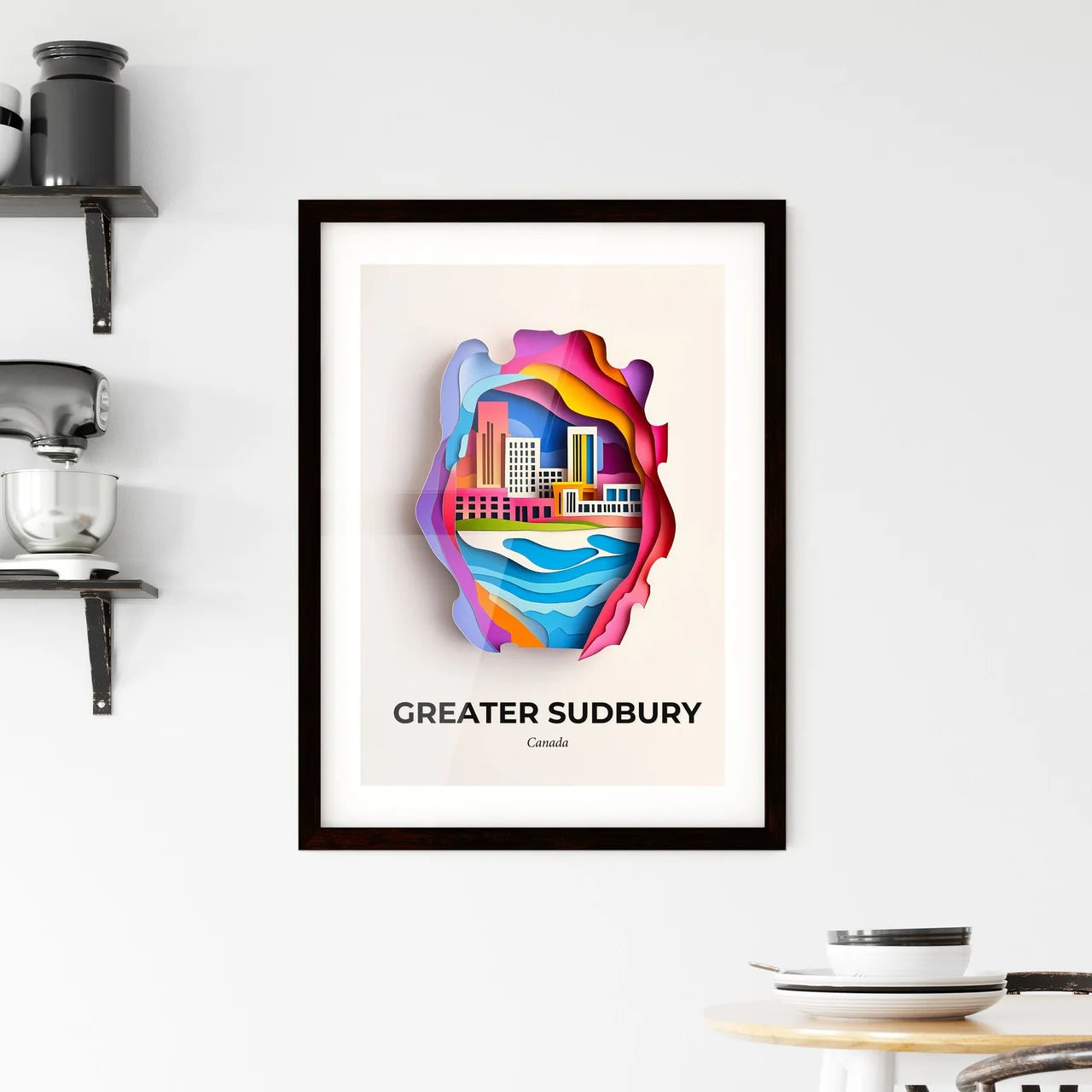 Vivid Greater Sudbury, Canada, Framed Wall Art