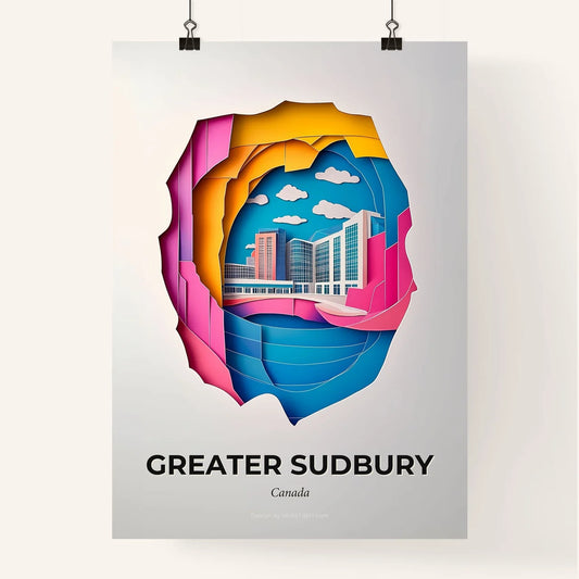 Vivid Greater Sudbury, Canada, Colorful Poster