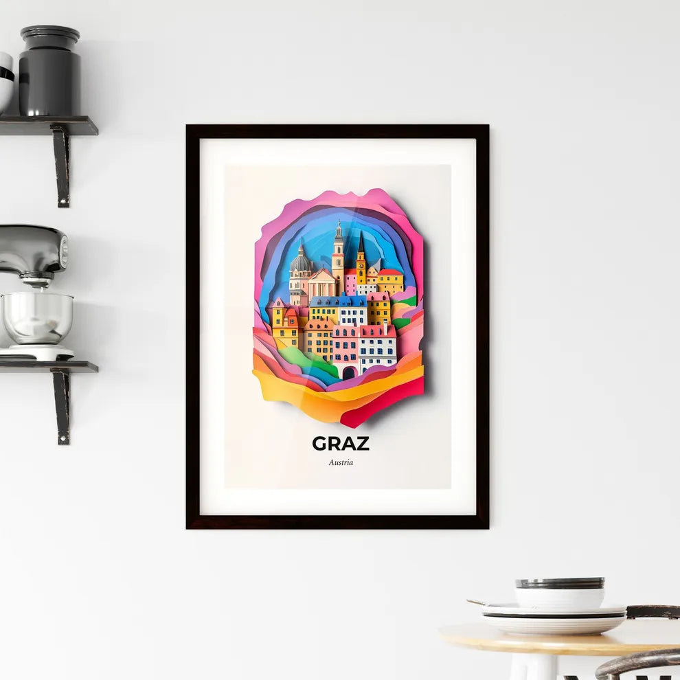 Vivid Graz, Austria, Framed Wall Art