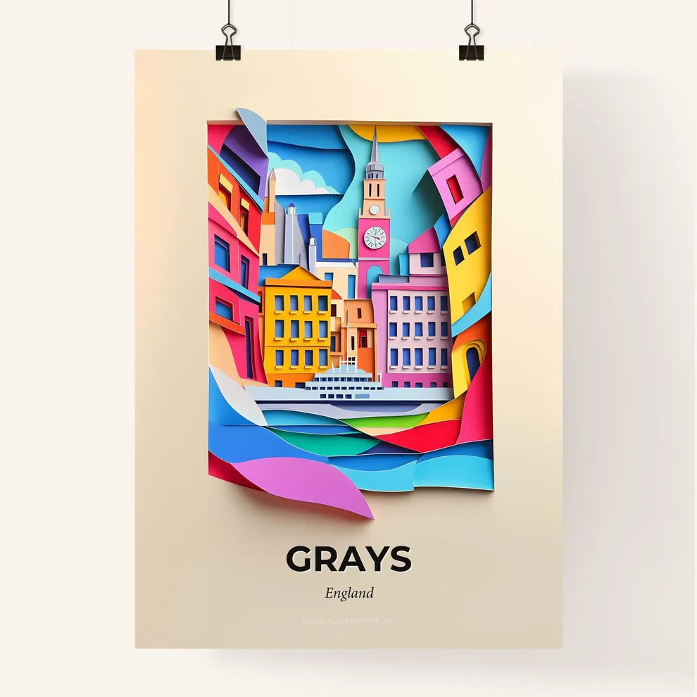 Vivid Grays, England, Colorful Poster