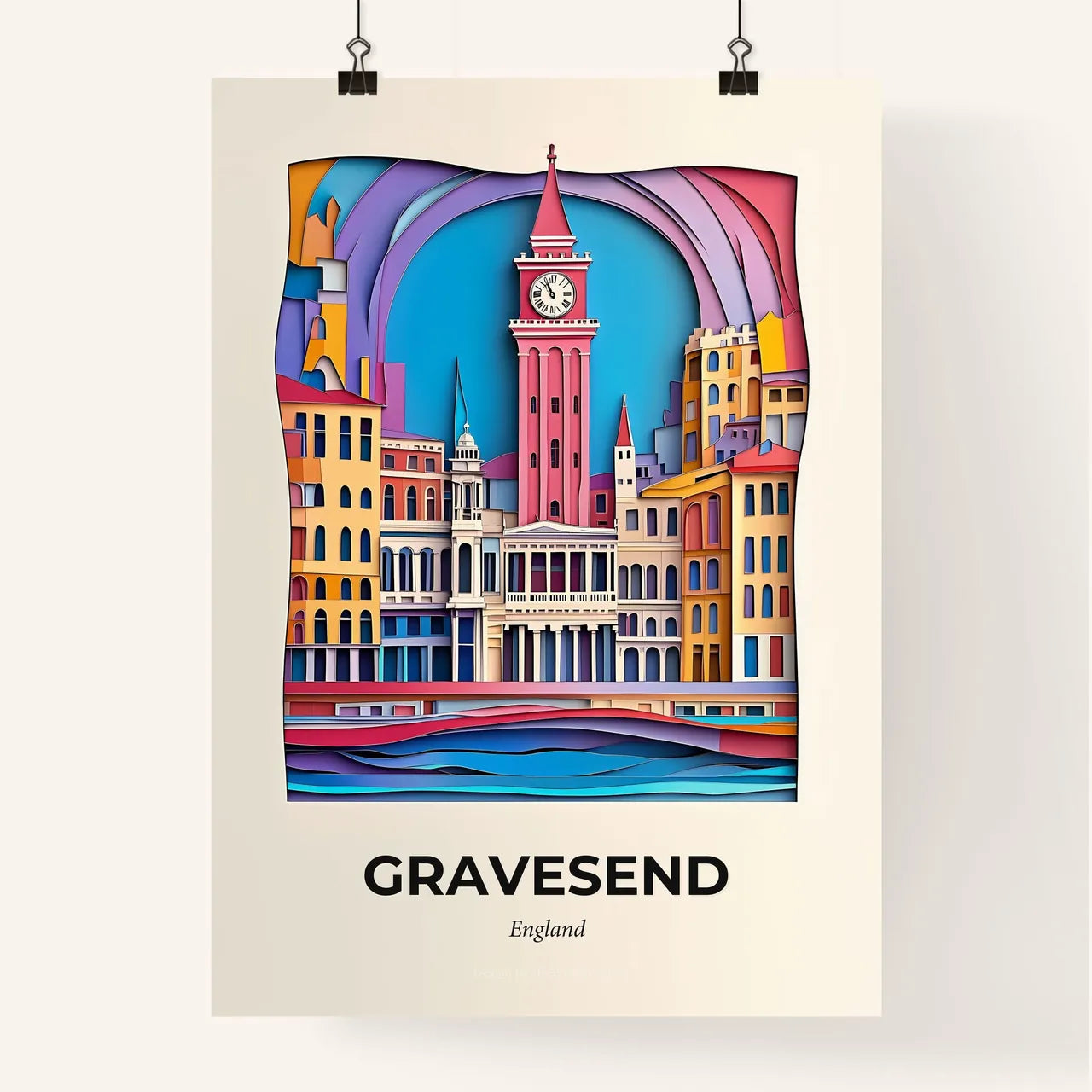 Vivid Gravesend, England, Colorful Poster