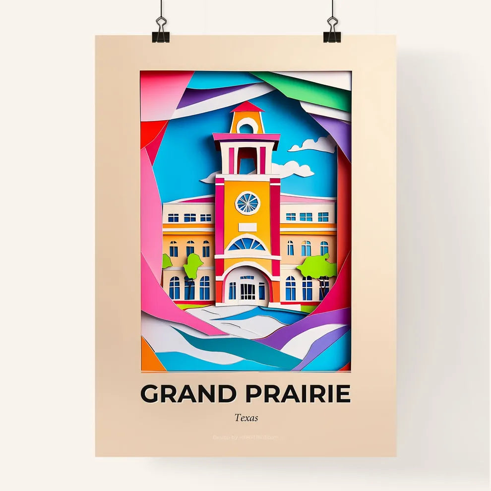 Vivid Grand Prairie, Texas, Colorful Poster