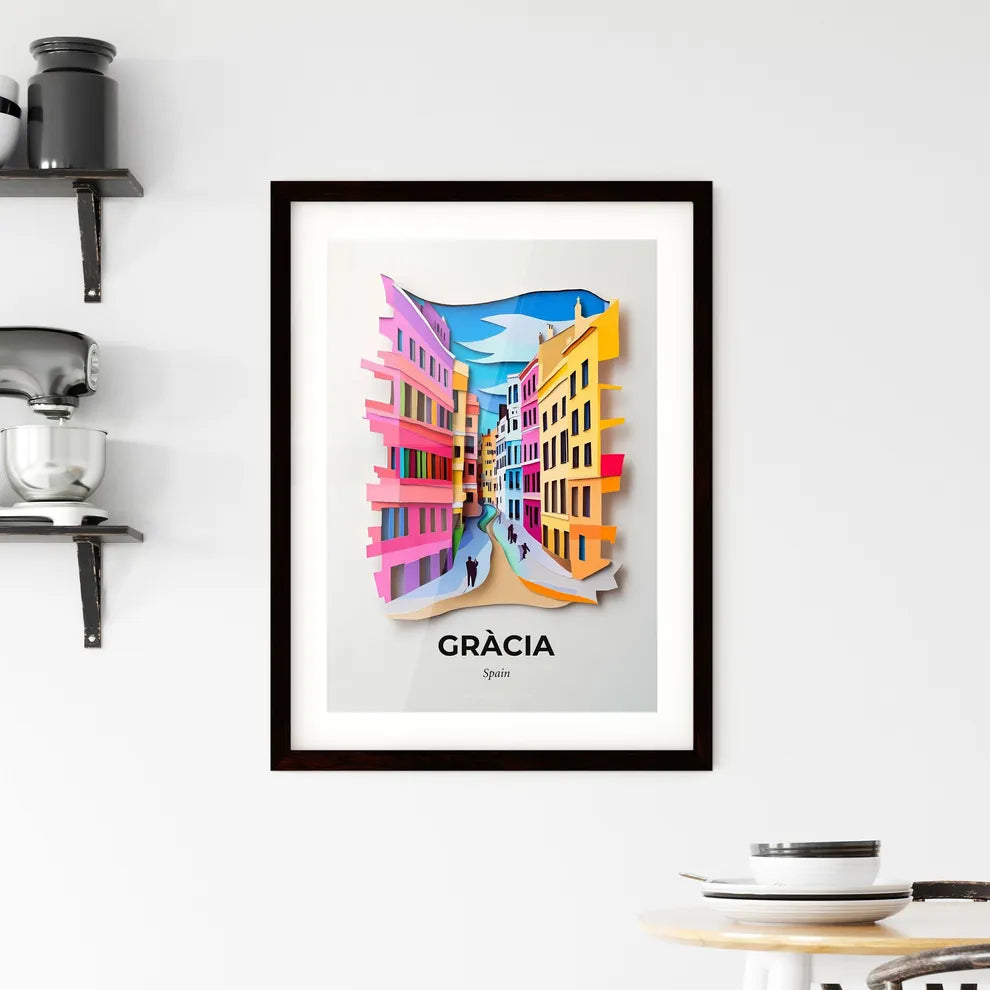 Vivid Gràcia, Spain, Framed Wall Art