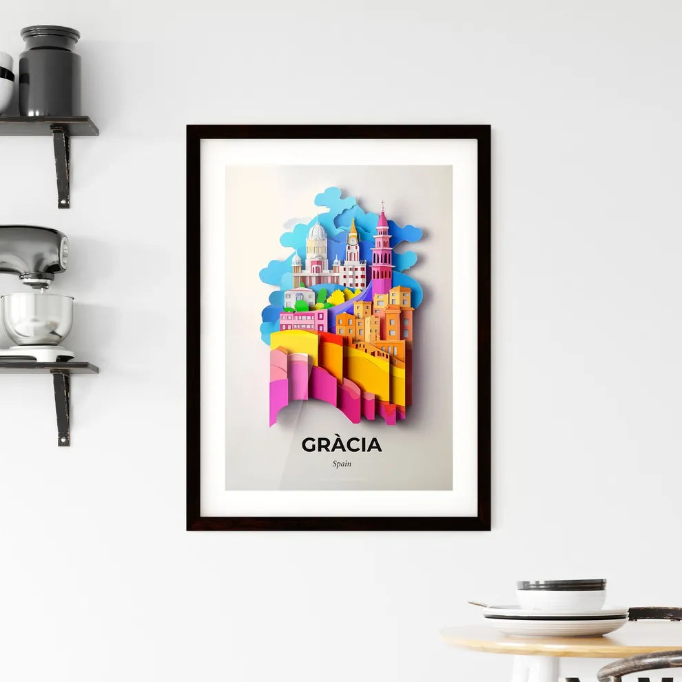 Vivid Gràcia, Spain, Framed Wall Art