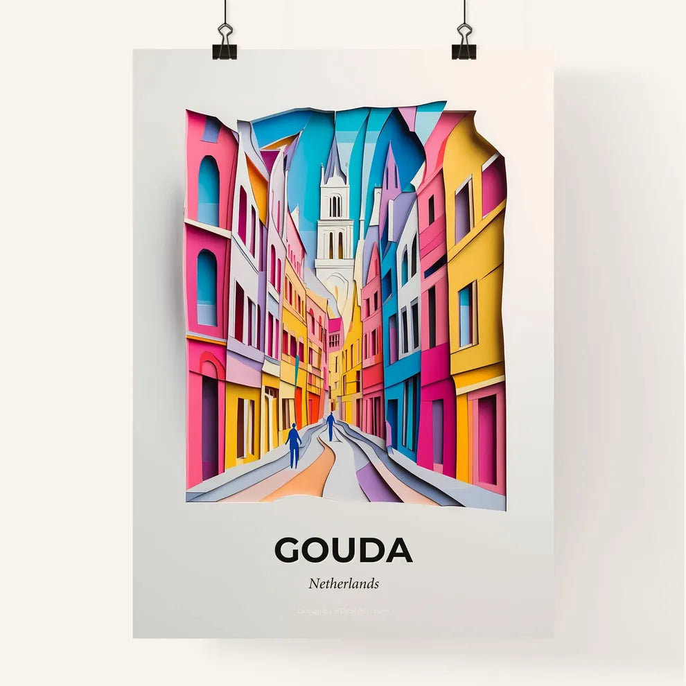Vivid Gouda, Netherlands, Colorful Poster