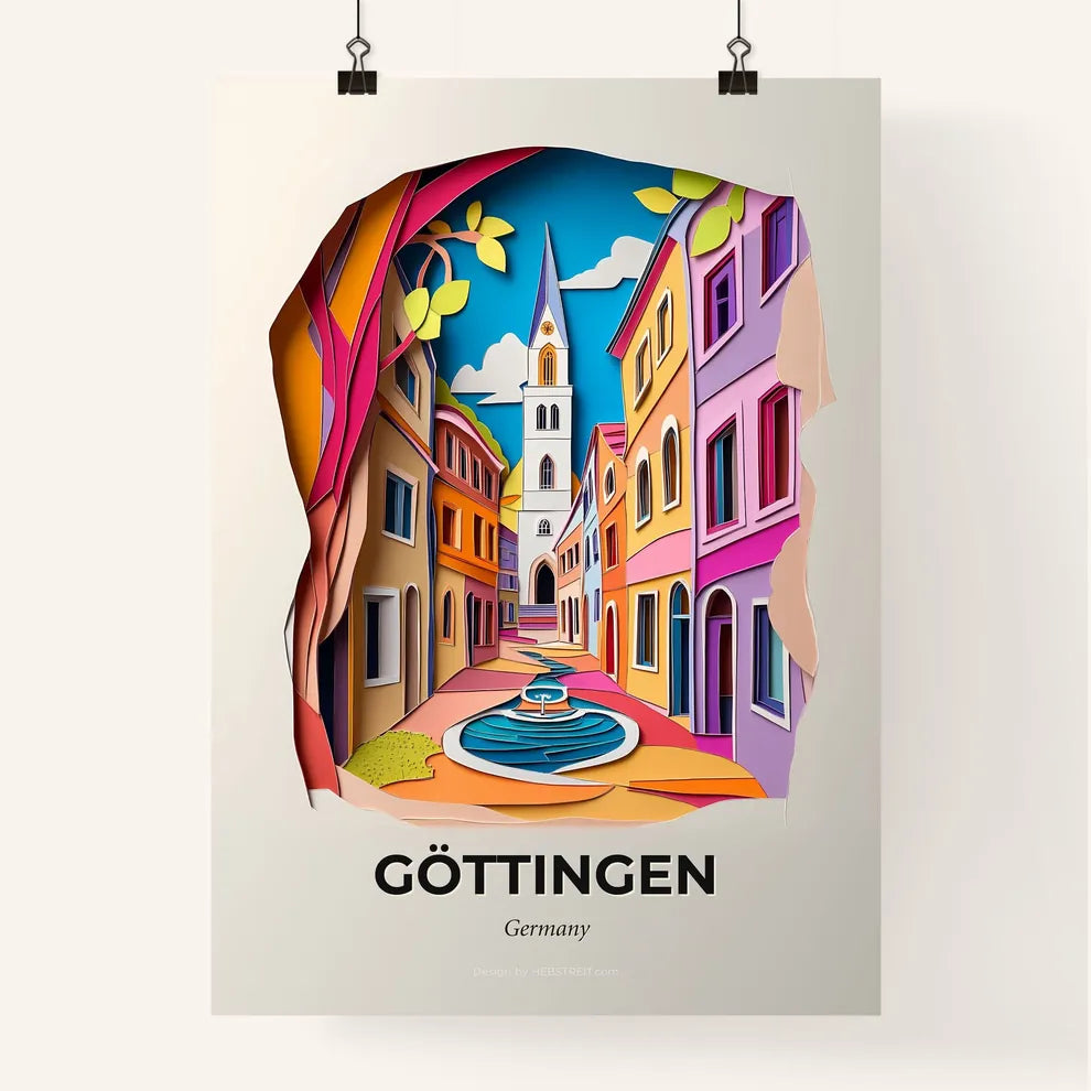 Vivid Gottingen, Germany, Colorful Poster